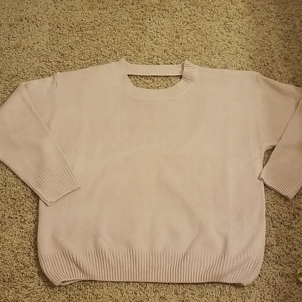 Shein oversized open back sweater sz S NWOT